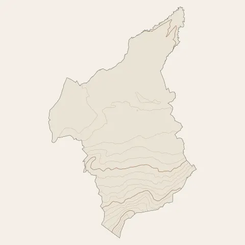 Bons-en-Chablais : courbes de niveau