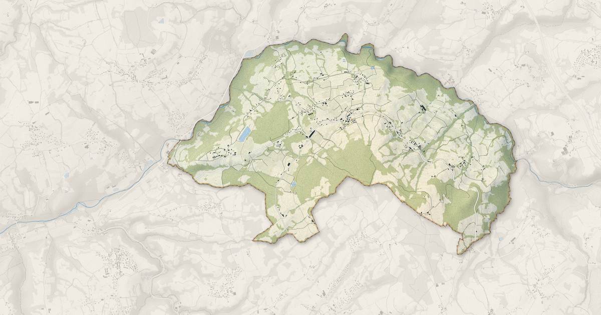 Portrait cartographique de Cercier : relief, eau, forêts, bâti et voies, calculés à partir des données de l'IGN