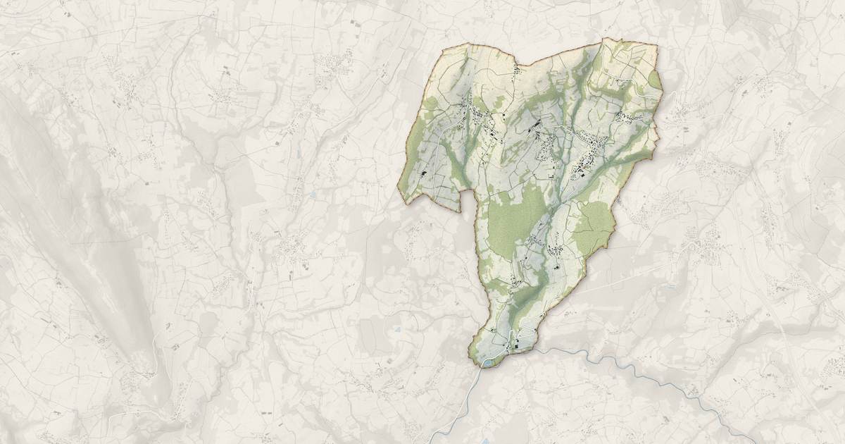 Portrait cartographique de Cernex : relief, eau, forêts, bâti et voies, calculés à partir des données de l'IGN