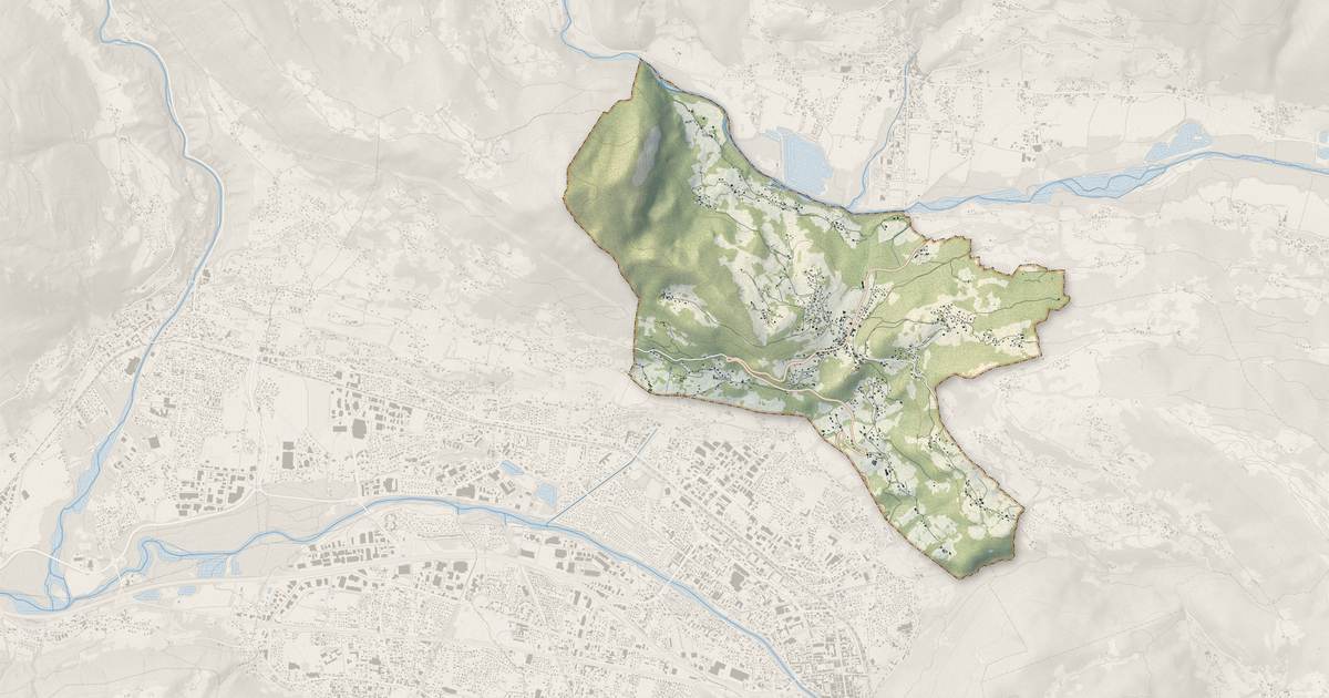 Portrait cartographique de Châtillon-sur-Cluses : relief, eau, forêts, bâti et voies, calculés à partir des données de l'IGN