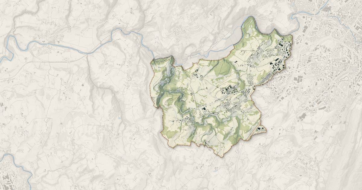 Portrait cartographique de Chavanod : relief, eau, forêts, bâti et voies, calculés à partir des données de l'IGN