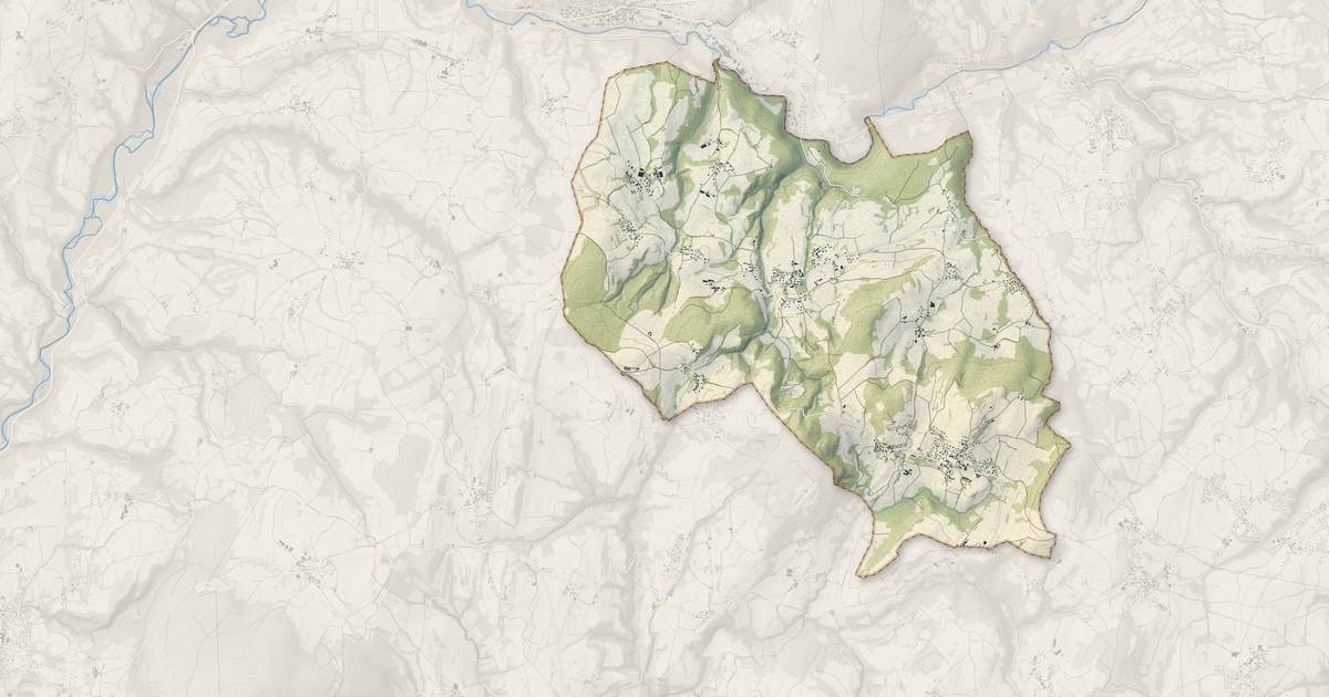 Portrait cartographique de Chilly : relief, eau, forêts, bâti et voies, calculés à partir des données de l'IGN