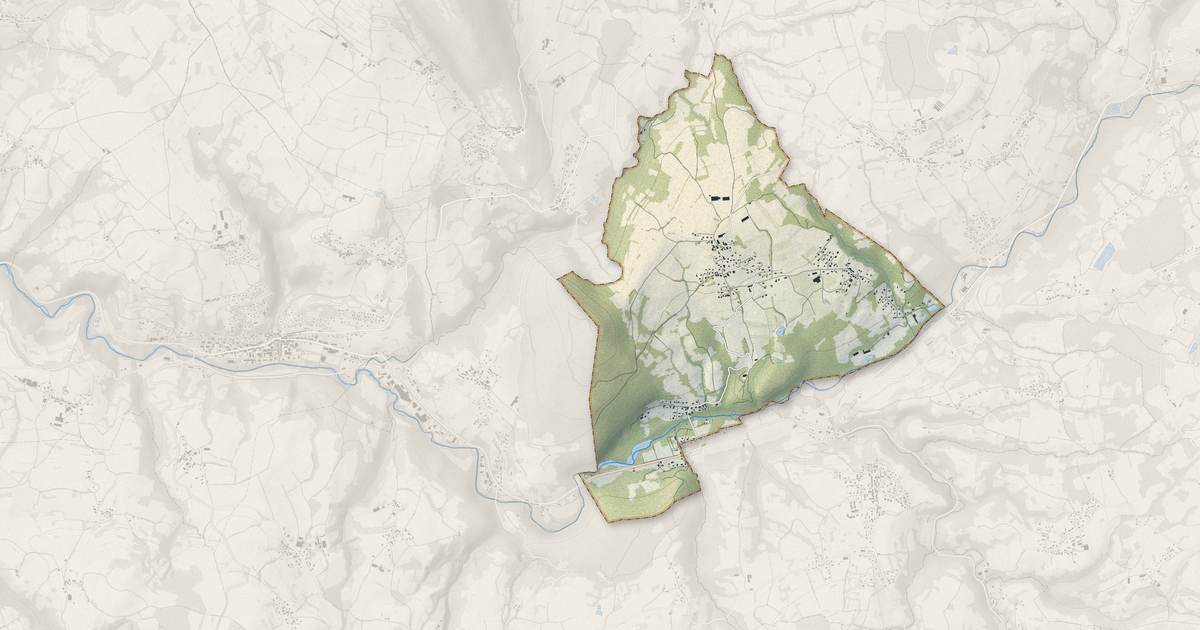 Portrait cartographique de Contamine-Sarzin : relief, eau, forêts, bâti et voies, calculés à partir des données de l'IGN