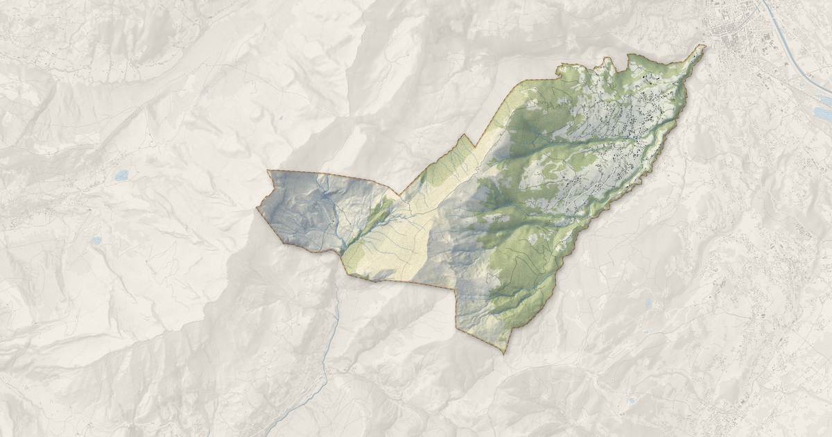 Portrait cartographique de Cordon : relief, eau, forêts, bâti et voies, calculés à partir des données de l'IGN