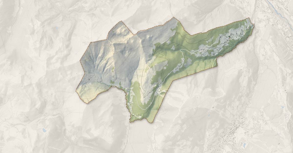 Portrait cartographique de La Côte-d'Arbroz : relief, eau, forêts, bâti et voies, calculés à partir des données de l'IGN