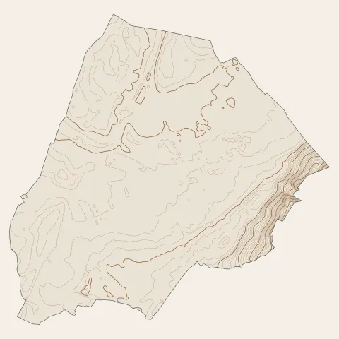 Douvaine : courbes de niveau