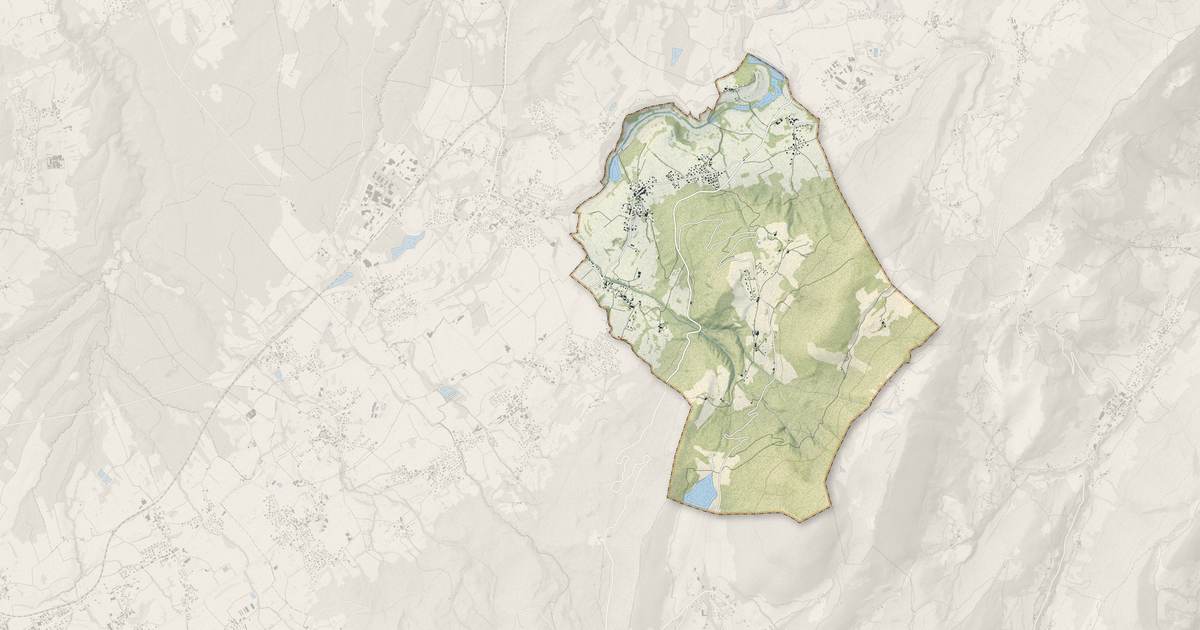 Portrait cartographique de Draillant : relief, eau, forêts, bâti et voies, calculés à partir des données de l'IGN