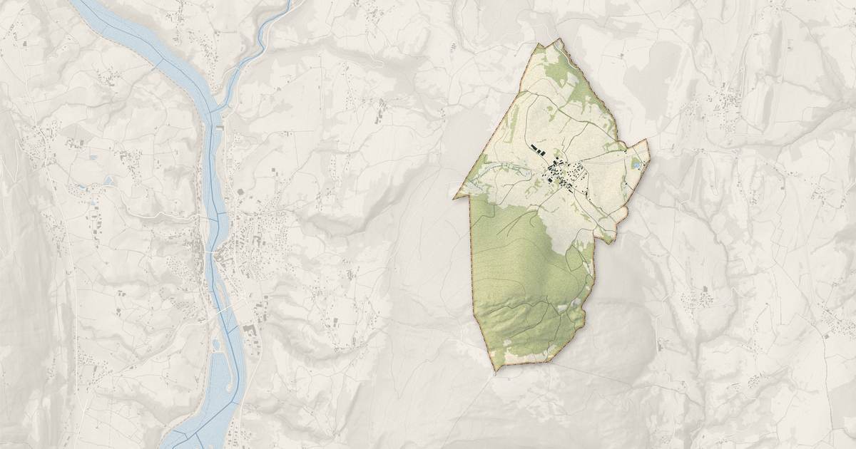 Portrait cartographique de Droisy : relief, eau, forêts, bâti et voies, calculés à partir des données de l'IGN