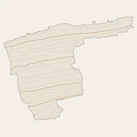 Évian-les-Bains : courbes de niveau