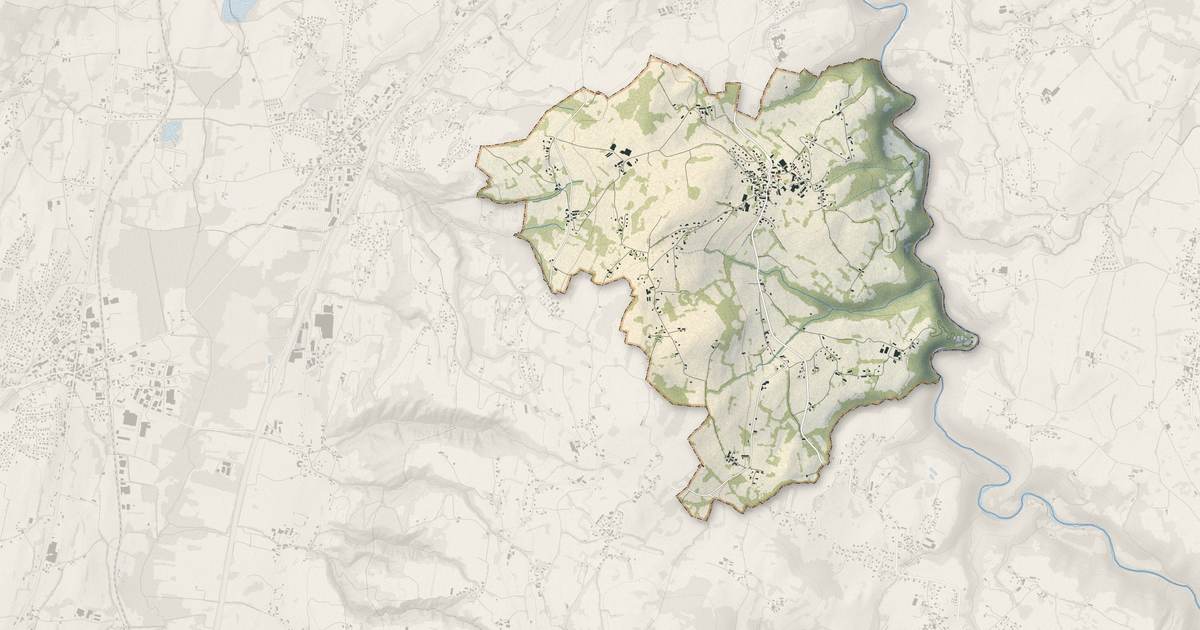 Portrait cartographique de Héry-sur-Alby : relief, eau, forêts, bâti et voies, calculés à partir des données de l'IGN