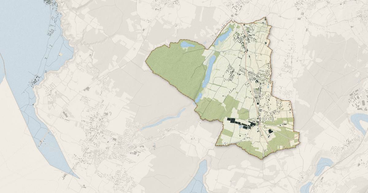 Portrait cartographique de Loisin : relief, eau, forêts, bâti et voies, calculés à partir des données de l'IGN
