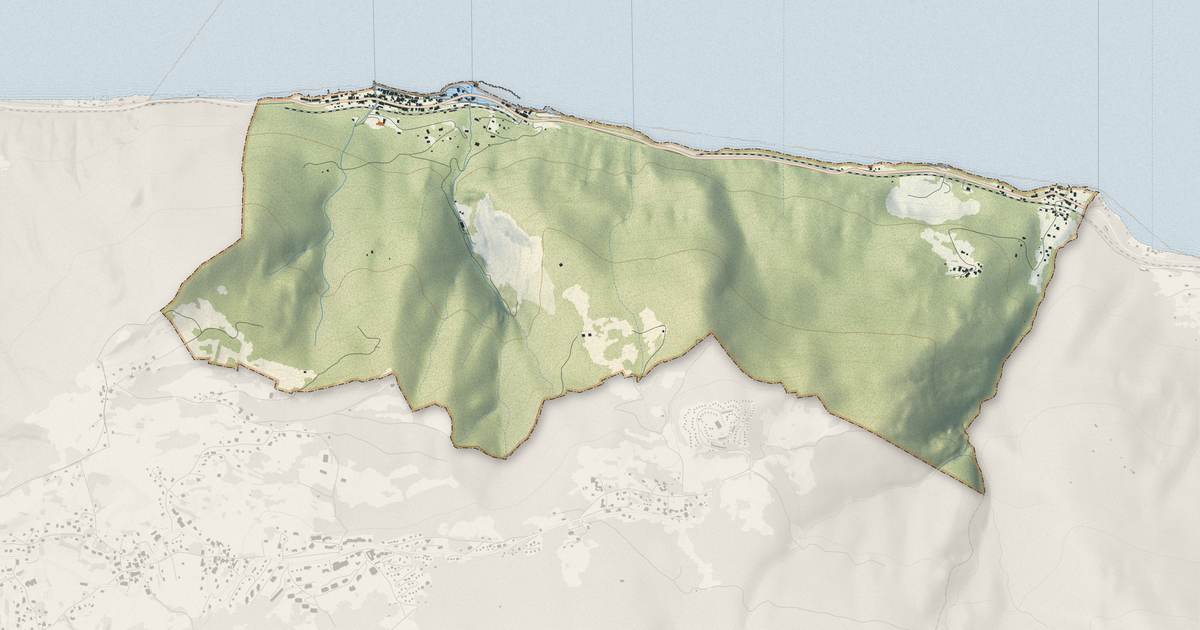 Portrait cartographique de Meillerie : relief, eau, forêts, bâti et voies, calculés à partir des données de l'IGN