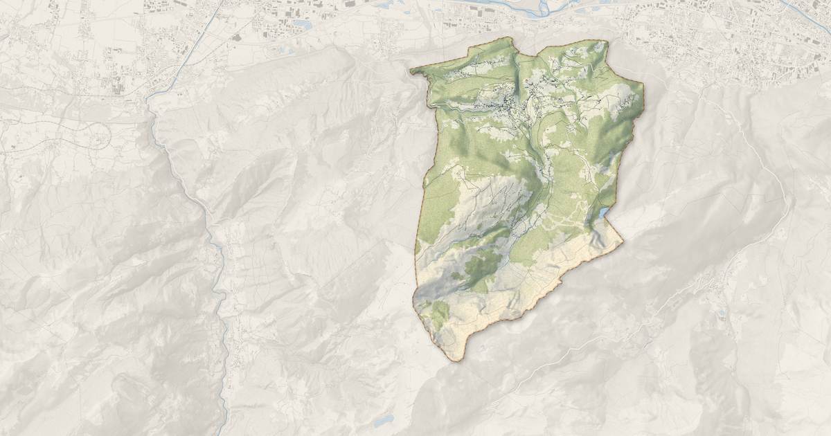 Portrait cartographique de Mont-Saxonnex : relief, eau, forêts, bâti et voies, calculés à partir des données de l'IGN