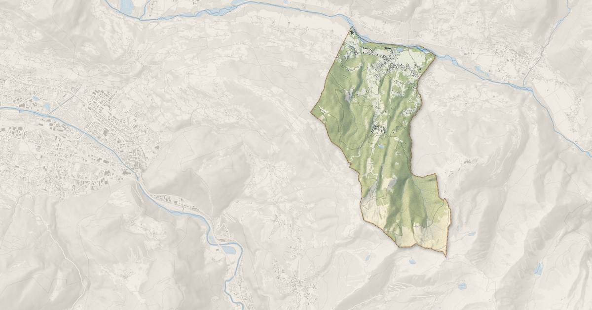Portrait cartographique de Morillon : relief, eau, forêts, bâti et voies, calculés à partir des données de l'IGN