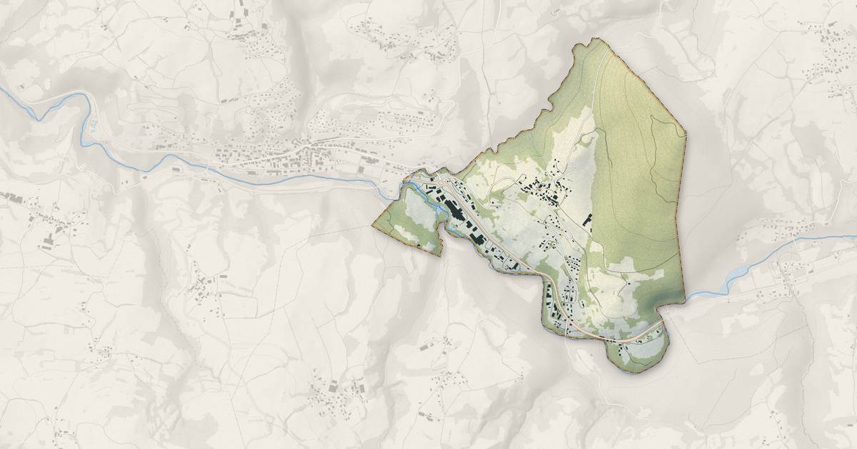 Portrait cartographique de Musièges : relief, eau, forêts, bâti et voies, calculés à partir des données de l'IGN