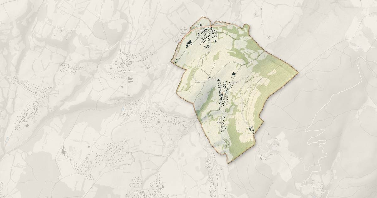 Portrait cartographique de Saint-Blaise : relief, eau, forêts, bâti et voies, calculés à partir des données de l'IGN