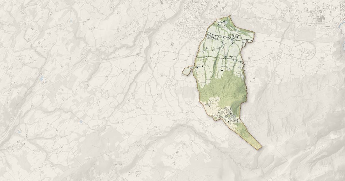 Portrait cartographique de Saint-Sixt : relief, eau, forêts, bâti et voies, calculés à partir des données de l'IGN