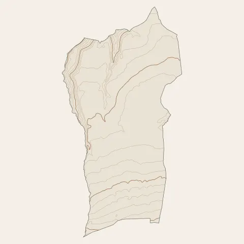 Valleiry : courbes de niveau