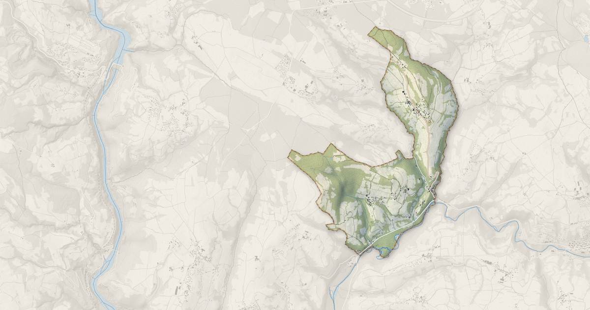 Portrait cartographique de Vanzy : relief, eau, forêts, bâti et voies, calculés à partir des données de l'IGN