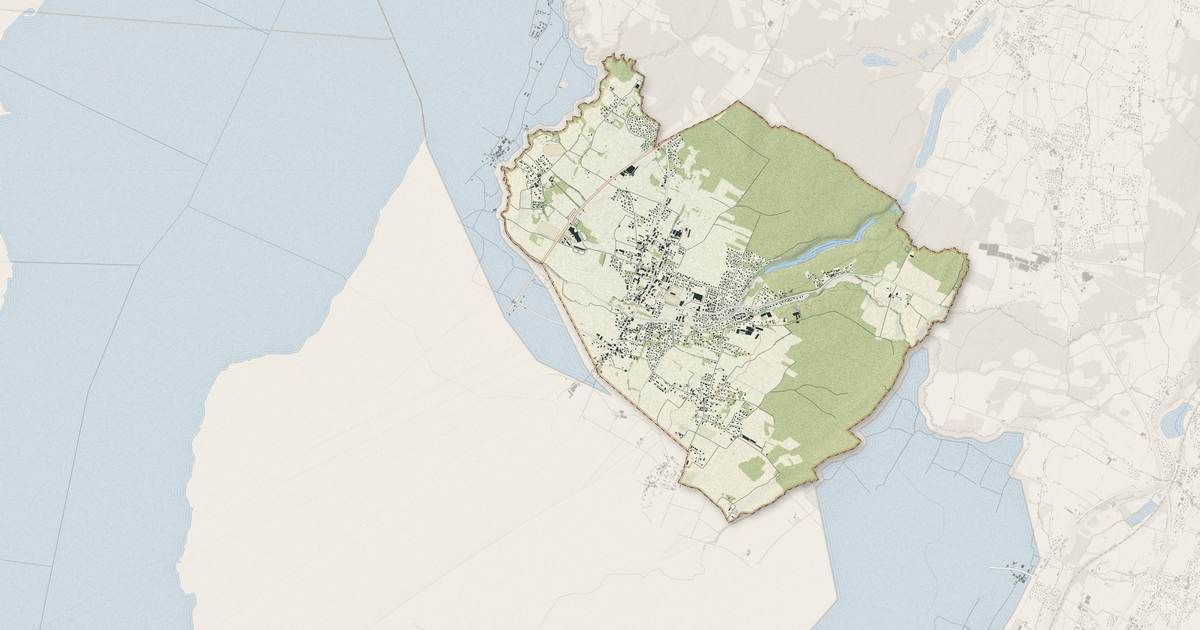 Portrait cartographique de Veigy-Foncenex : relief, eau, forêts, bâti et voies, calculés à partir des données de l'IGN