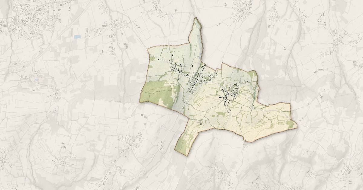 Portrait cartographique de Vers : relief, eau, forêts, bâti et voies, calculés à partir des données de l'IGN