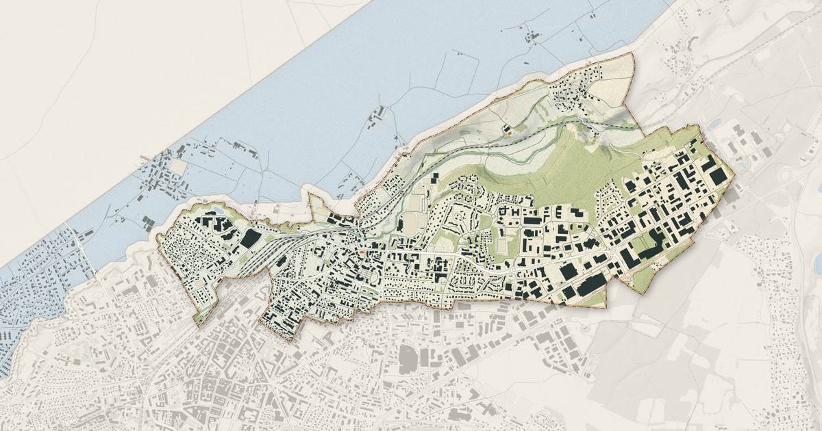 Portrait cartographique de Ville-la-Grand : relief, eau, forêts, bâti et voies, calculés à partir des données de l'IGN