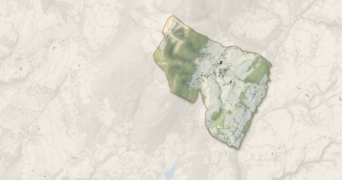 Portrait cartographique de Vovray-en-Bornes : relief, eau, forêts, bâti et voies, calculés à partir des données de l'IGN