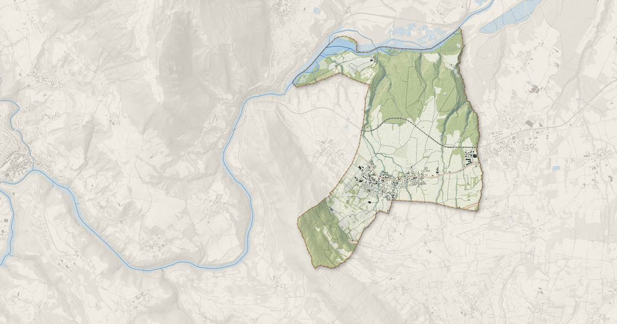 Portrait cartographique de Vulbens : relief, eau, forêts, bâti et voies, calculés à partir des données de l'IGN