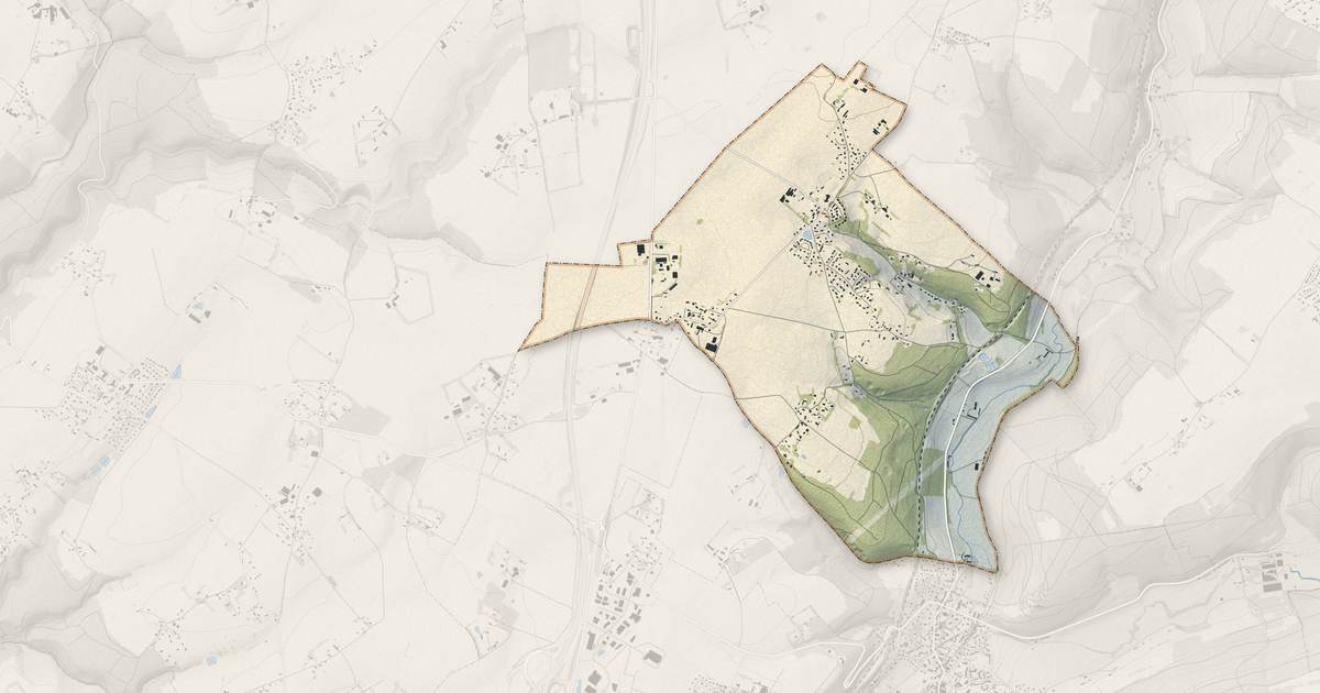 Portrait cartographique de Anceaumeville : relief, eau, forêts, bâti et voies, calculés à partir des données de l'IGN