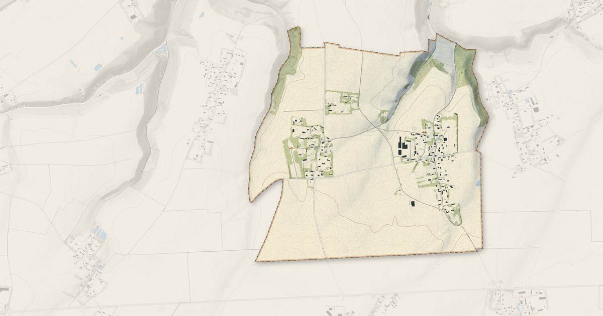 Portrait cartographique de Ancretteville-sur-Mer : relief, eau, forêts, bâti et voies, calculés à partir des données de l'IGN