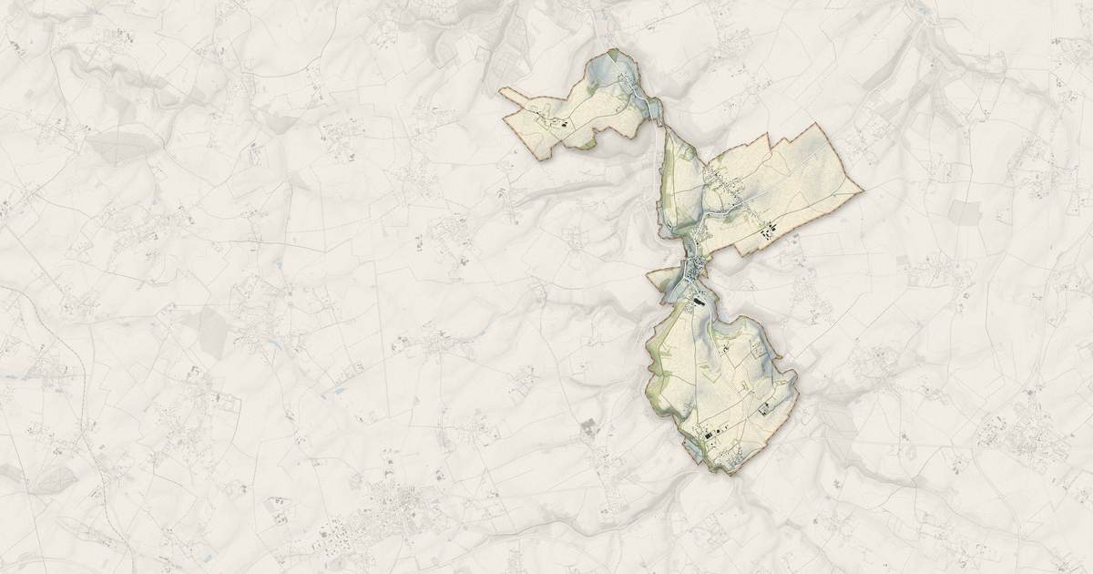 Portrait cartographique de Val-de-Saâne : relief, eau, forêts, bâti et voies, calculés à partir des données de l'IGN