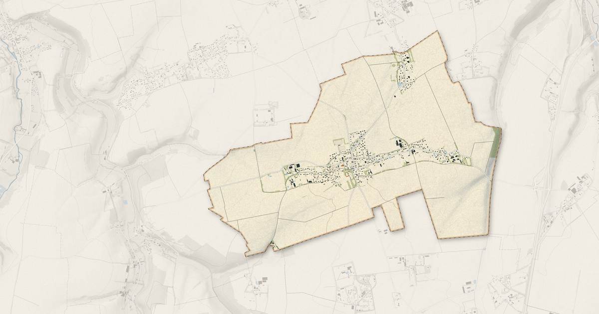Portrait cartographique de Auppegard : relief, eau, forêts, bâti et voies, calculés à partir des données de l'IGN