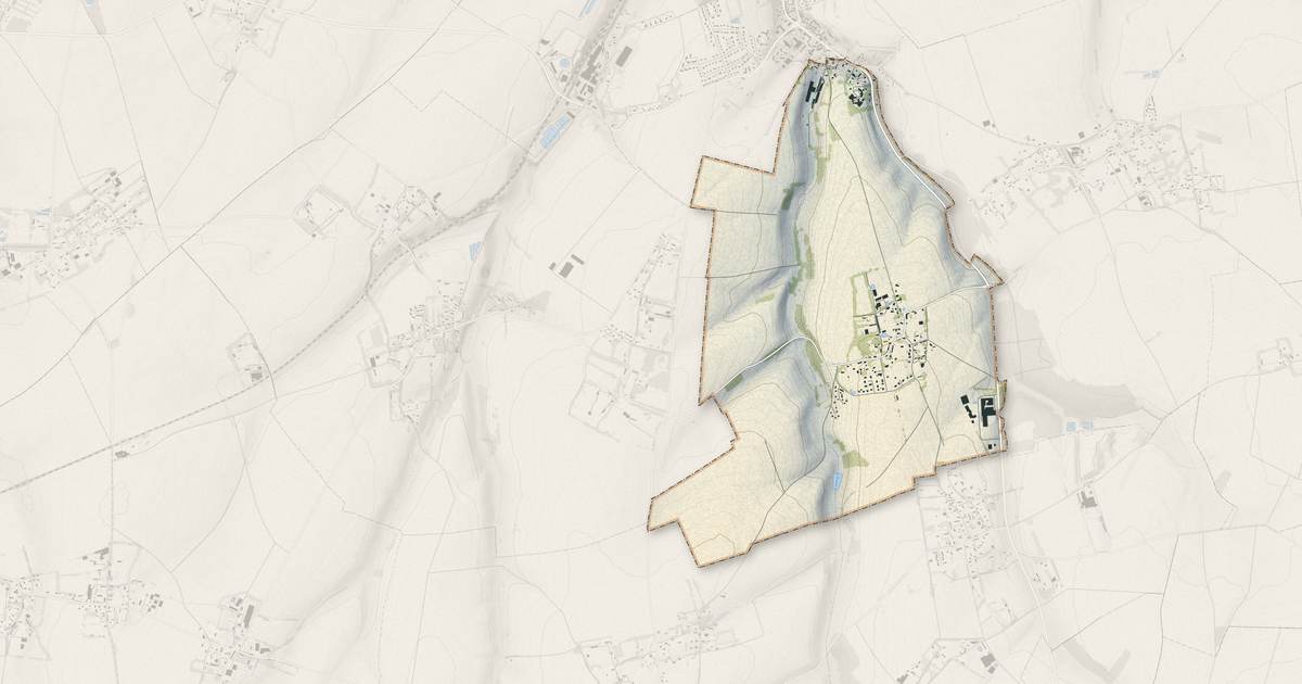 Portrait cartographique de Autigny : relief, eau, forêts, bâti et voies, calculés à partir des données de l'IGN