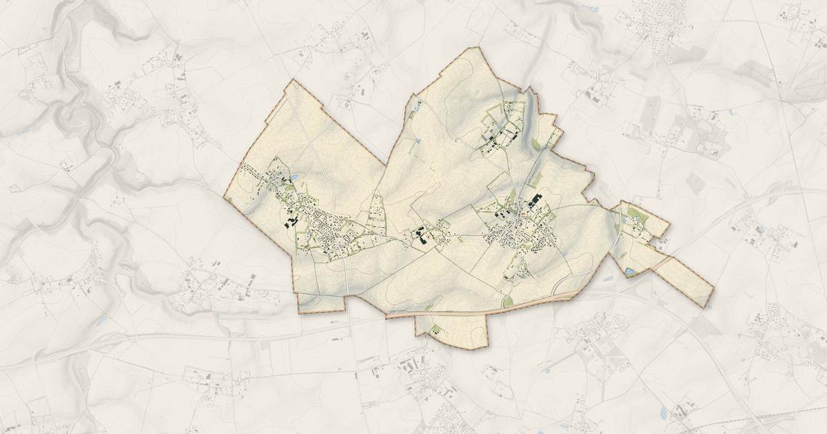 Portrait cartographique de Les Hauts-de-Caux : relief, eau, forêts, bâti et voies, calculés à partir des données de l'IGN
