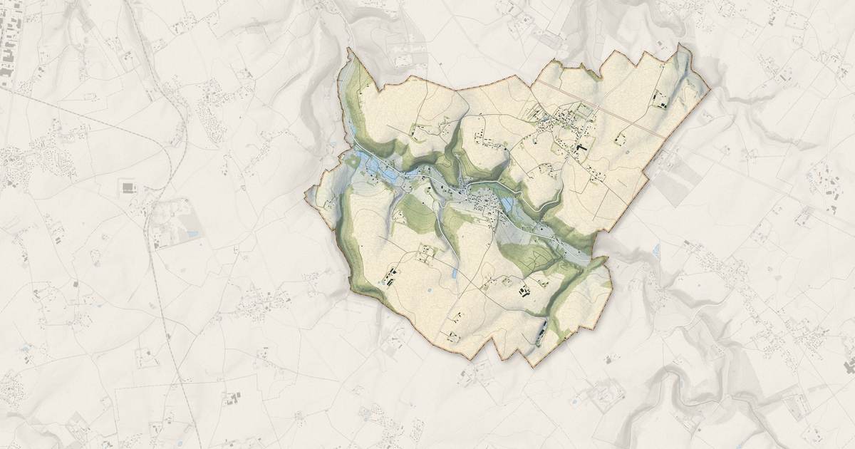 Portrait cartographique de Bec-de-Mortagne : relief, eau, forêts, bâti et voies, calculés à partir des données de l'IGN