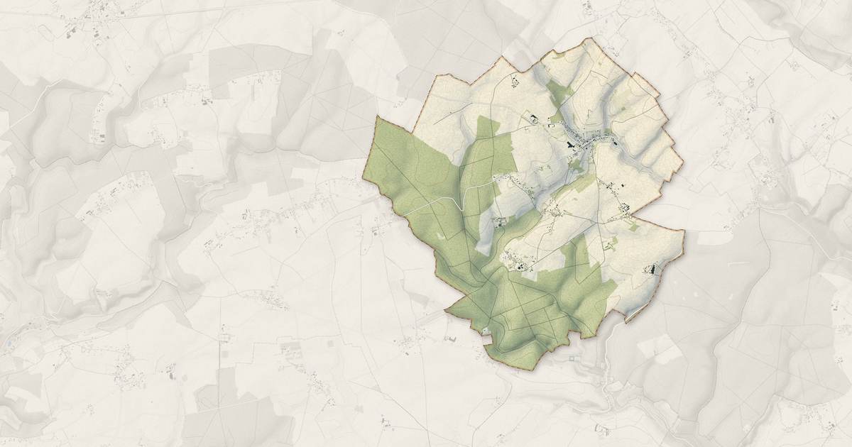 Portrait cartographique de Bézancourt : relief, eau, forêts, bâti et voies, calculés à partir des données de l'IGN