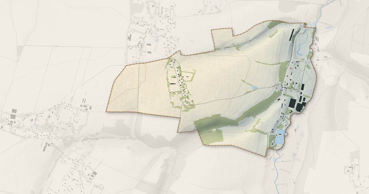 Portrait cartographique de Biville-la-Rivière : relief, eau, forêts, bâti et voies, calculés à partir des données de l'IGN