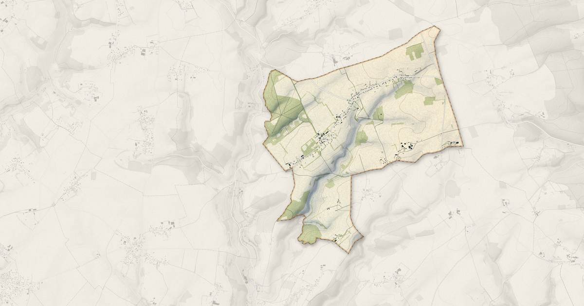 Portrait cartographique de Bois-Guilbert : relief, eau, forêts, bâti et voies, calculés à partir des données de l'IGN