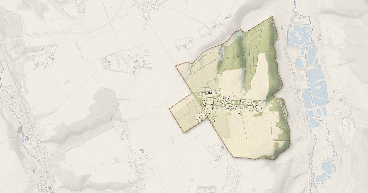 Portrait cartographique de Le Bois-Robert : relief, eau, forêts, bâti et voies, calculés à partir des données de l'IGN