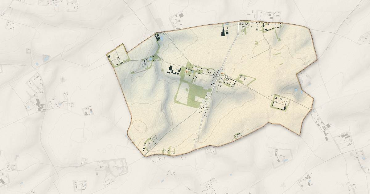 Portrait cartographique de Bornambusc : relief, eau, forêts, bâti et voies, calculés à partir des données de l'IGN