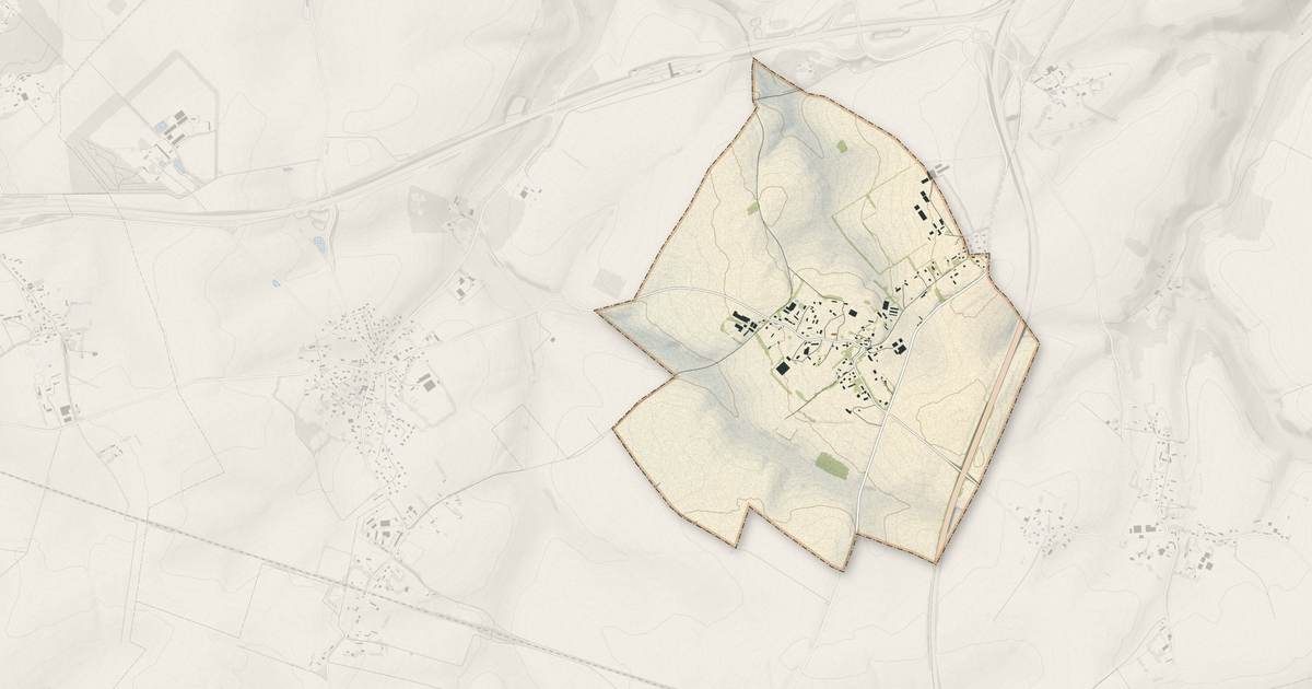 Portrait cartographique de Bosc-Bérenger : relief, eau, forêts, bâti et voies, calculés à partir des données de l'IGN