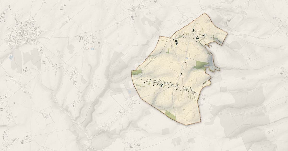 Portrait cartographique de Bosc-Édeline : relief, eau, forêts, bâti et voies, calculés à partir des données de l'IGN