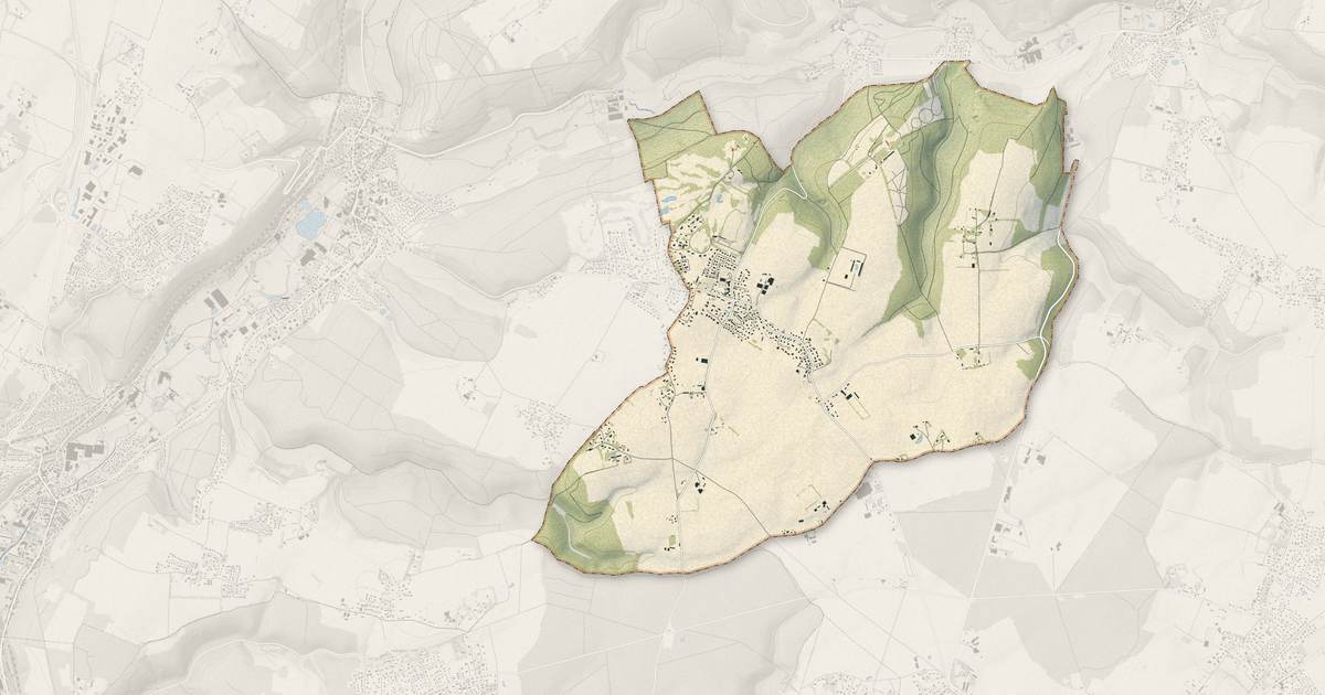 Portrait cartographique de Bosc-Guérard-Saint-Adrien : relief, eau, forêts, bâti et voies, calculés à partir des données de l'IGN