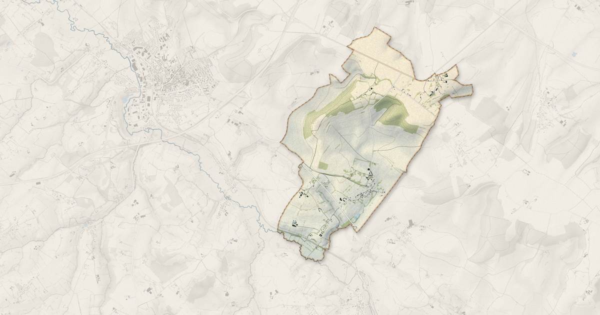 Portrait cartographique de Bouelles : relief, eau, forêts, bâti et voies, calculés à partir des données de l'IGN