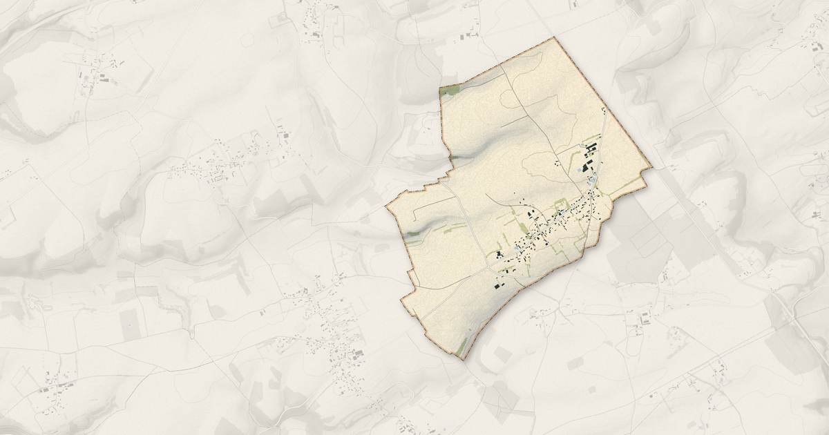 Portrait cartographique de Bradiancourt : relief, eau, forêts, bâti et voies, calculés à partir des données de l'IGN