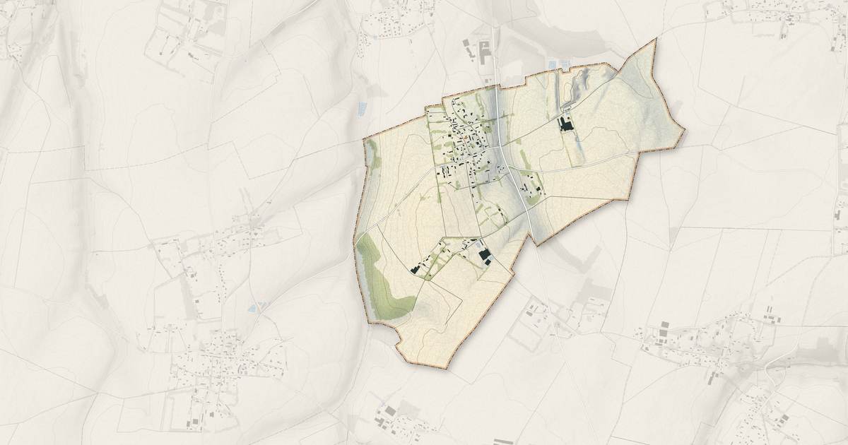 Portrait cartographique de Brametot : relief, eau, forêts, bâti et voies, calculés à partir des données de l'IGN