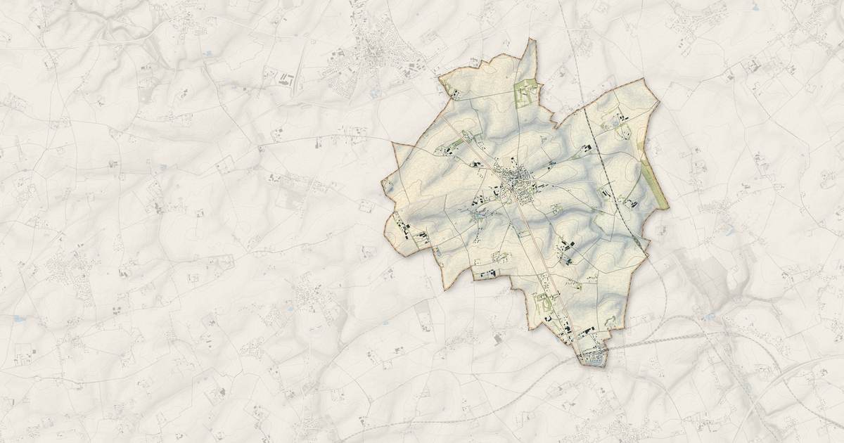 Portrait cartographique de Bréauté : relief, eau, forêts, bâti et voies, calculés à partir des données de l'IGN