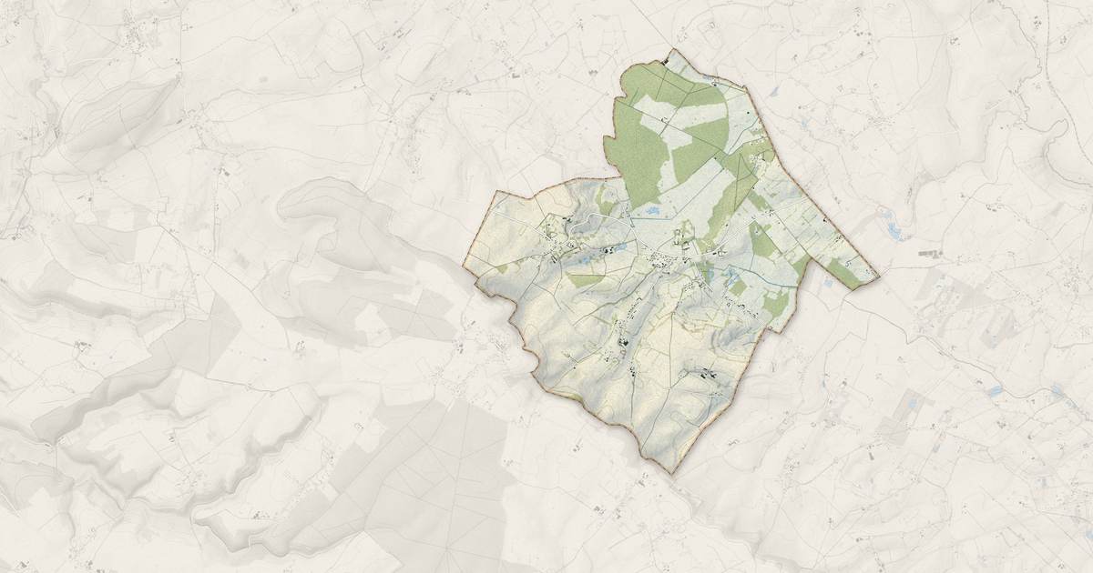 Portrait cartographique de Brémontier-Merval : relief, eau, forêts, bâti et voies, calculés à partir des données de l'IGN