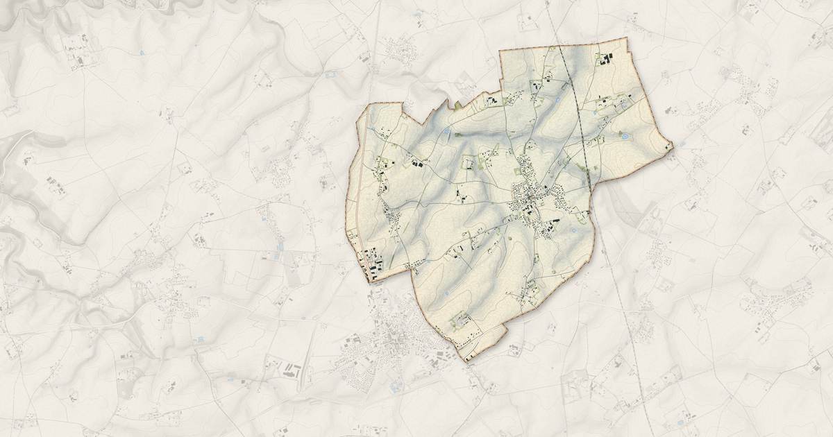 Portrait cartographique de Bretteville-du-Grand-Caux : relief, eau, forêts, bâti et voies, calculés à partir des données de l'IGN