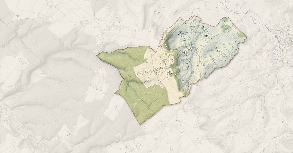 Portrait cartographique de Bully : relief, eau, forêts, bâti et voies, calculés à partir des données de l'IGN